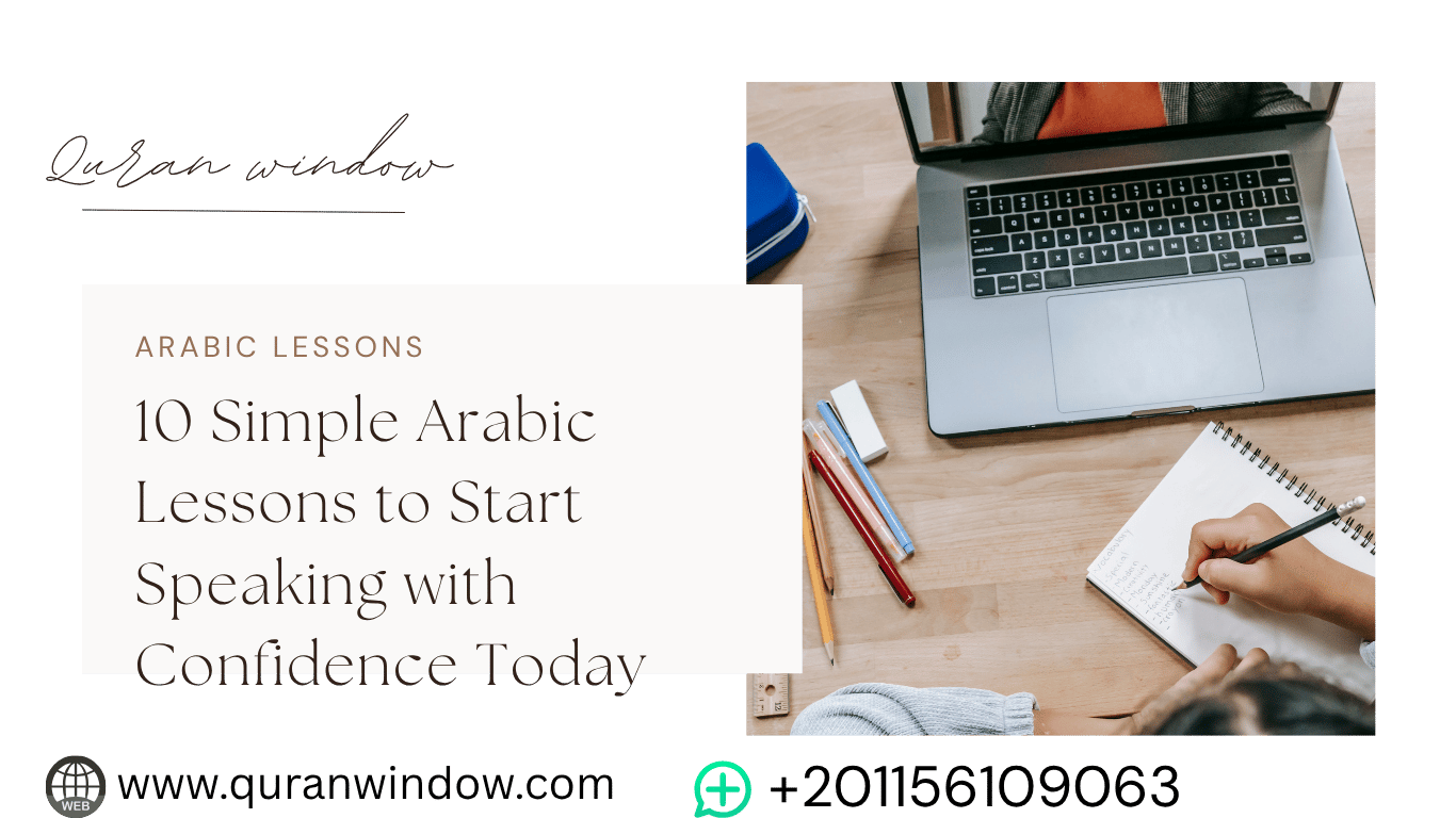 Student practicing simple Arabic lessons to start speaking with confidence