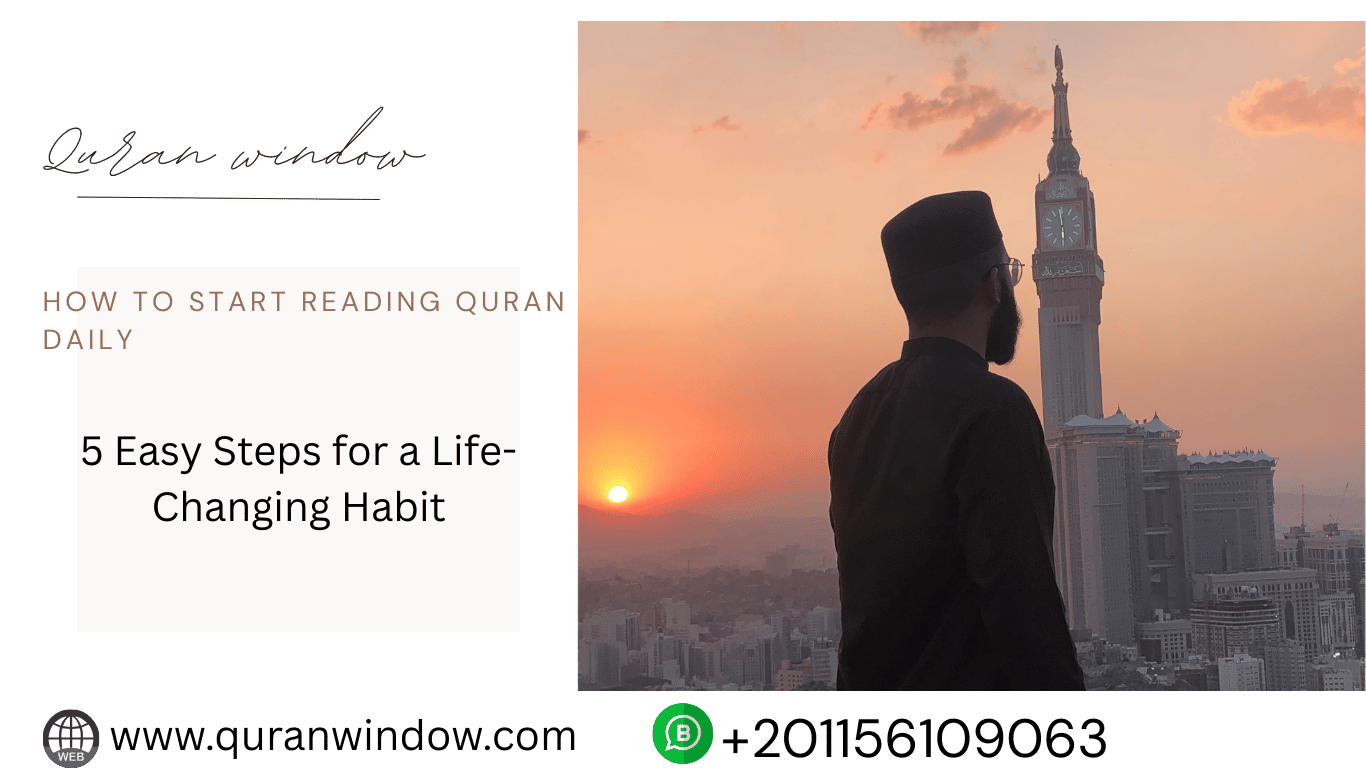 "How to start reading Quran daily with 5 easy steps – Muslim reading the Quran consistently"